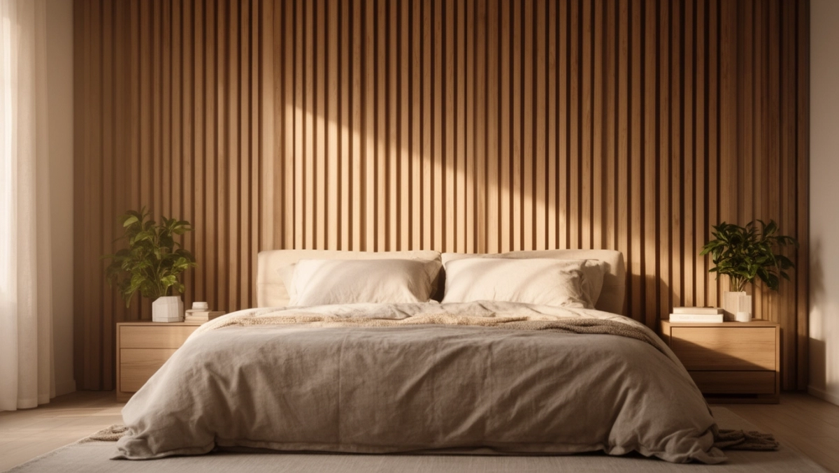 aranżacje sypialni z lamelami