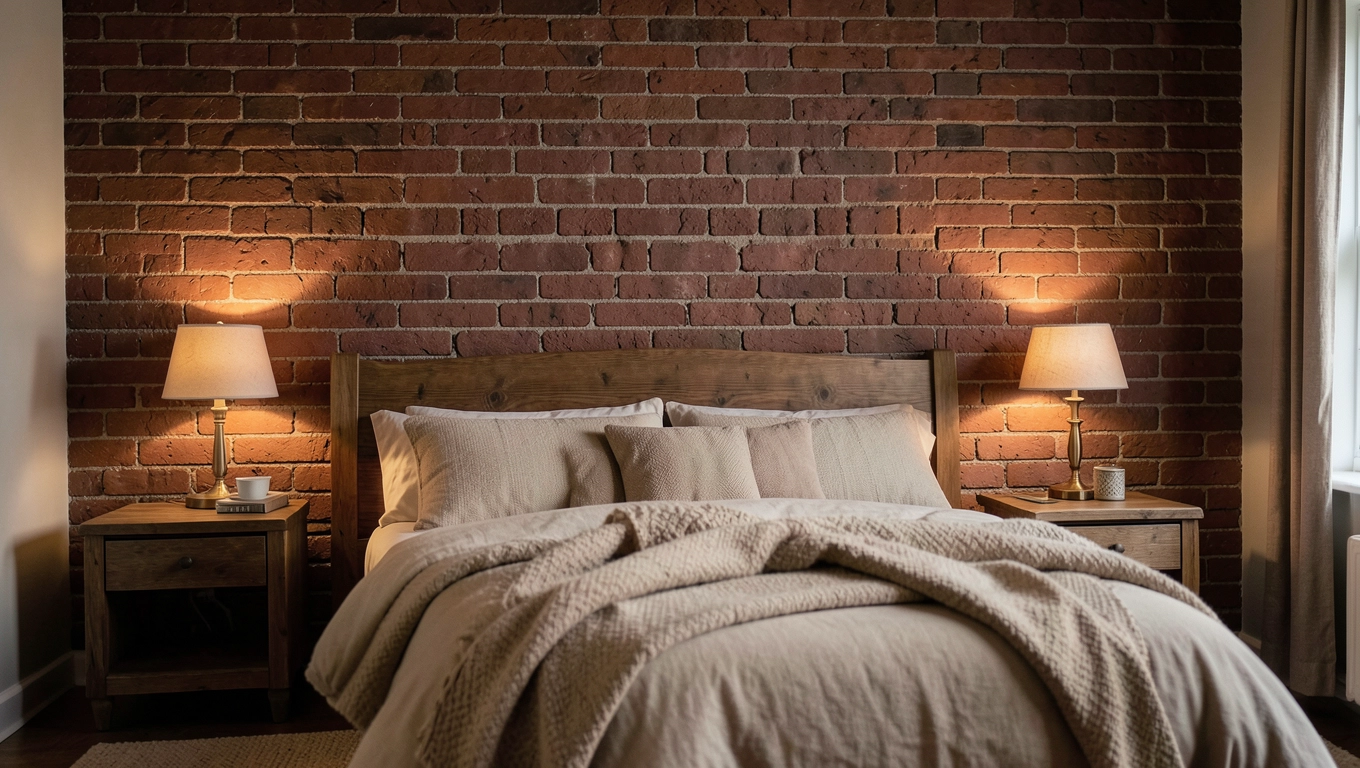 Kolory cegły w sypialni: czerwona czy biała