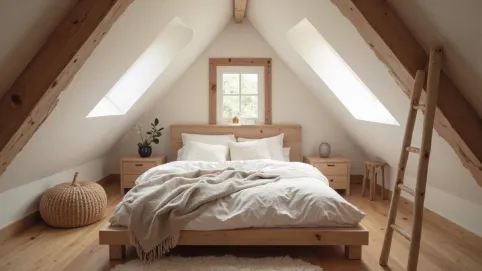 antresola sypialnia na poddaszu