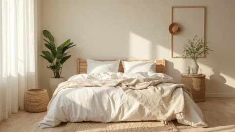 Beżowa sypialnia jakie dodatki