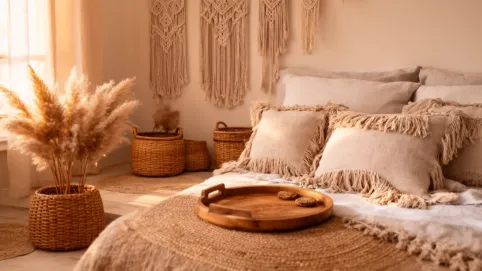boho dodatki do sypialni
