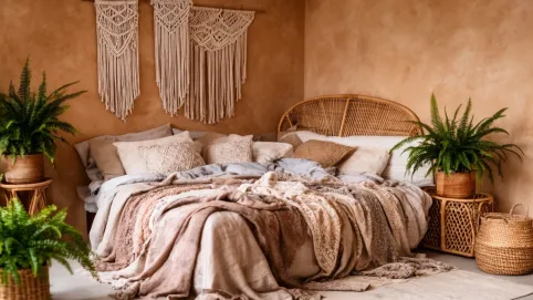 Boho sypialnia