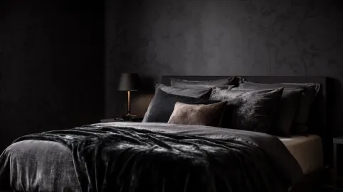 ciemna tapeta do sypialni