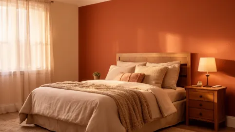 Ciepłe kolory ścian do sypialni