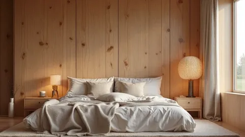 Drewniane panele ścienne do sypialni