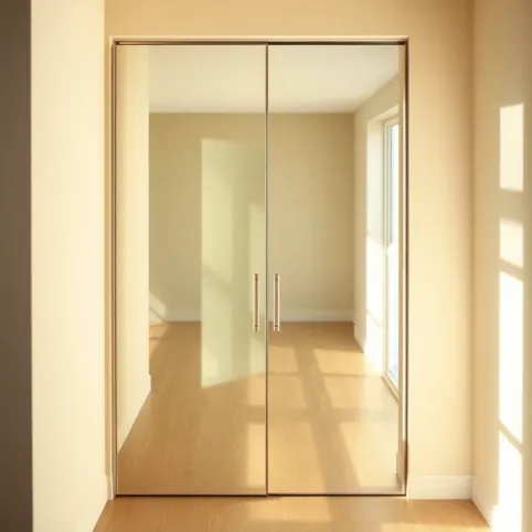 Drzwi Do Garderoby Z Lustrem