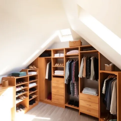 Garderoba Na Poddaszu Ze Skosem