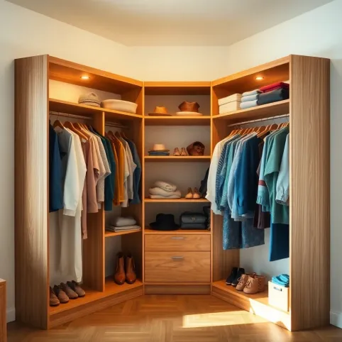 Garderoba Narożna Otwarta