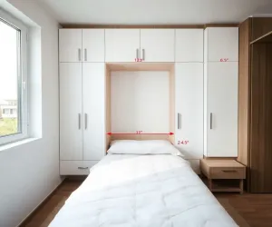 Garderoba za łóżkiem wymiary