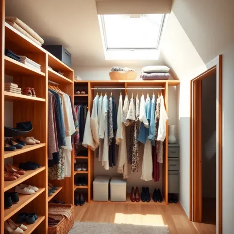 Otwarta Garderoba Na Poddaszu