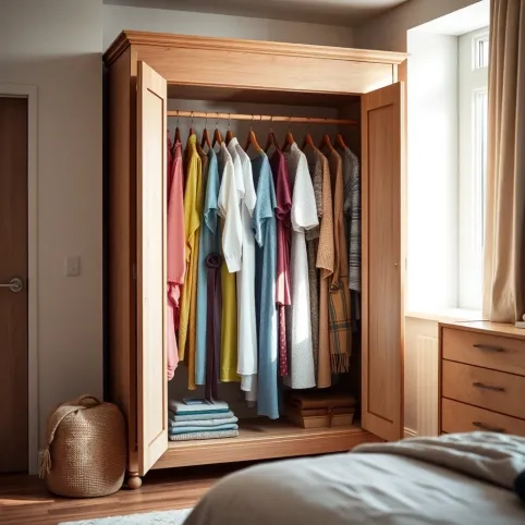 Otwarta Garderoba W Sypialni