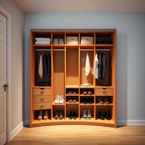 Szafa Narożna Do Garderoby Bez Drzwi