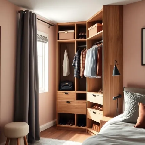 Wąska Garderoba W Sypialni