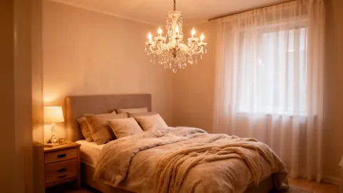 żyrandol do małej sypialni