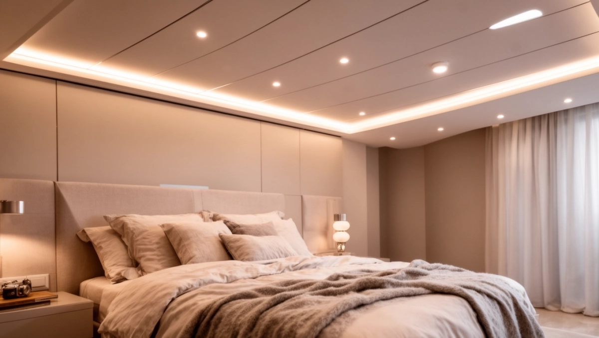 sufit podwieszany sypialnia